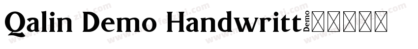Qalin Demo Handwritt字体转换